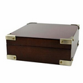 Classic Rosewood Finish Box with Brass Corners